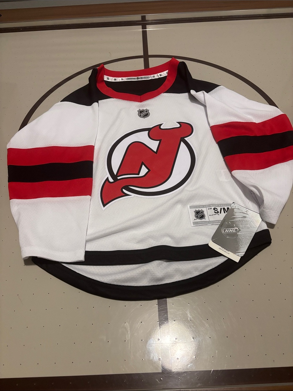 NHL New Jersey Devils Kids White Red Black Jersey
